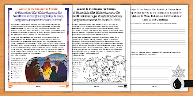 Winter storytelling traditions Turtle Island