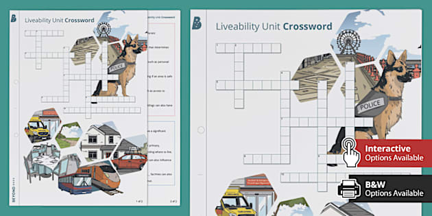 Liveability Unit Crossword (teacher made) Twinkl Liveability Unit Crossword (teacher made) Twinkl