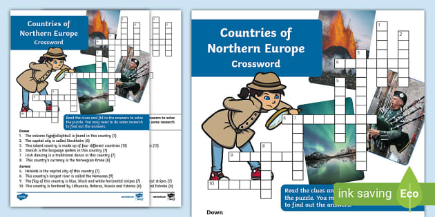 Northern Europe countries Country Northern Europe Crossword