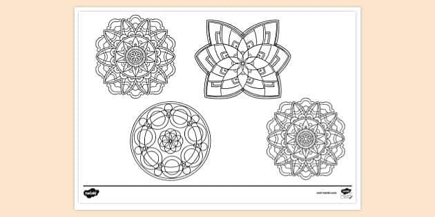 Hand-drawn simple mandala drawing Royalty Free Vector Image