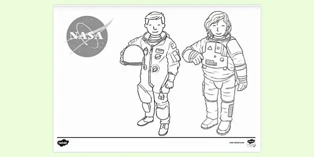 nasa astronaut coloring