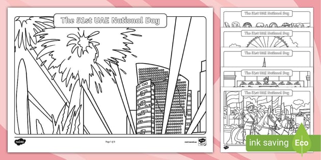 UAE National Day Celebration Colouring Pack (teacher made)