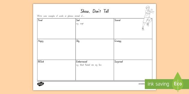 show-don-t-tell-grid-worksheet-worksheet-teacher-made