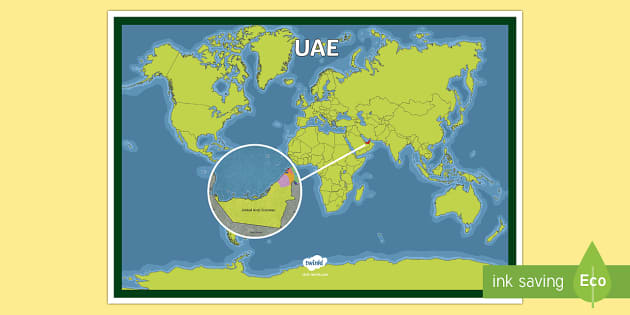 uae world map