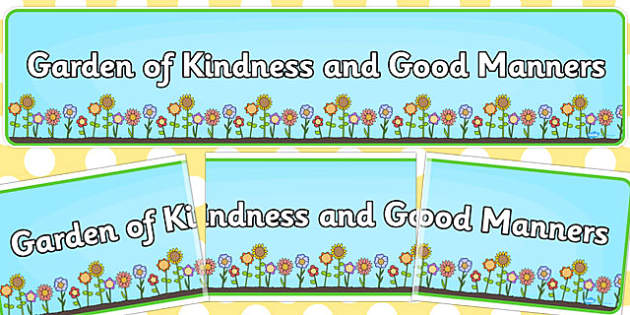 Flower Banner Garden of Kindness (teacher made)