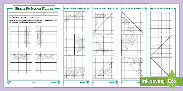 Geometry Complete Simple Symmetric Figures Worksheet Worksheets   T2 M 1952 Geometry Complete Simple Symmetric Figures Activity Sheets Ver 3 