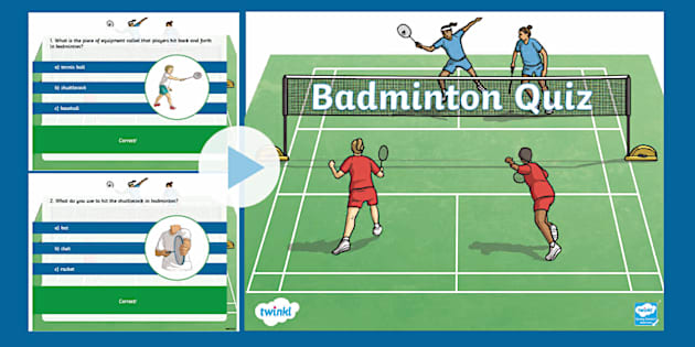 PowerPoint Badminton Quiz teacher made Twinkl