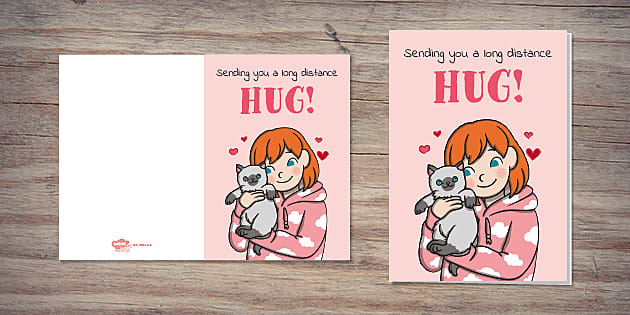 Sending You A Long Distance Hug Card Thoughtful Cards