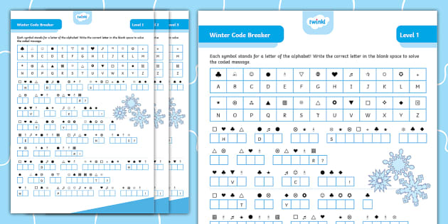 Crack the Code Fall Riddles Secret Code Worksheets ~Digital Download~