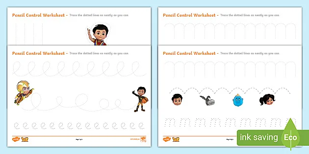 FREE! - Pencil Control Activity: Twinkl X Wow Kidz School Worksheet