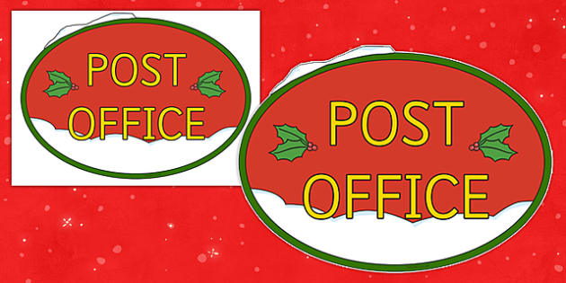 Christmas Post Office Sign - display, festivities, displays