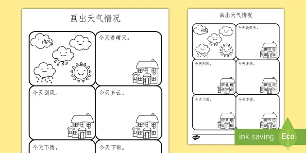 画出今天的天气情况 画出今天的天气状况