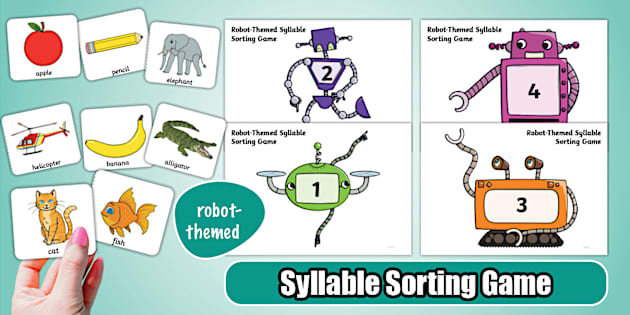 Robot-Themed Syllable Sorting Game