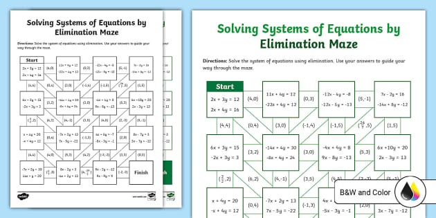 eighth-grade-solving-systems-of-equations-by-elimination-maze-activity