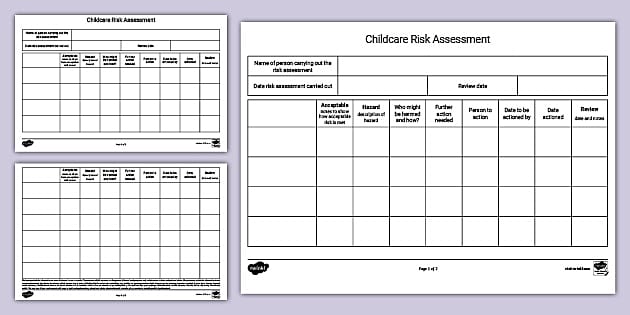 Blank Basic Risk Assessment Template teacher Made 