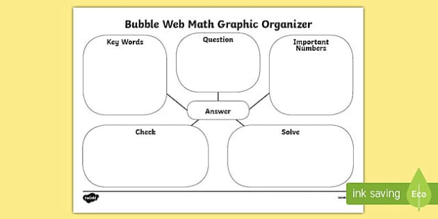 Math Bubble Web Math Graphic Organizer (teacher made)