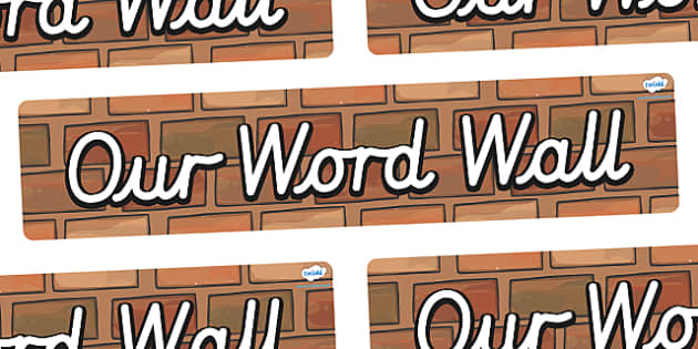 FREE 👉 Our Word Wall Display Banner (Cursive) Twinkl