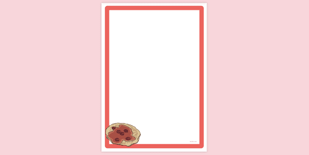 FREE! - Pancake with Cherries Page Border | Page Borders | Twinkl