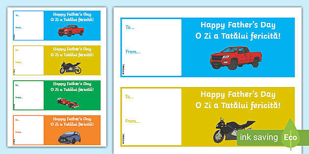 Father s Day Car Bookmarks English Romanian teacher Made father-s-day-car-bookmarks-english-romanian-teacher-made