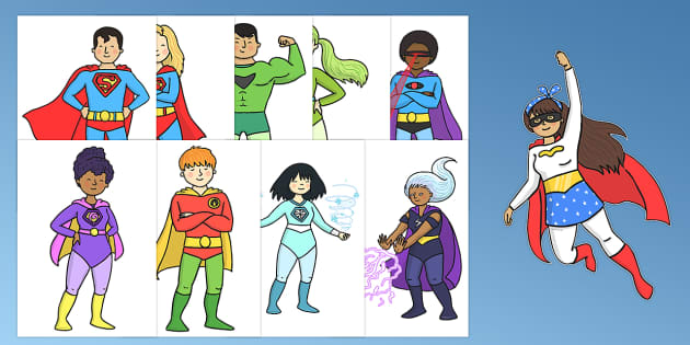 Superhero Cut Outs - superhero, cut outs, cut, outs, display