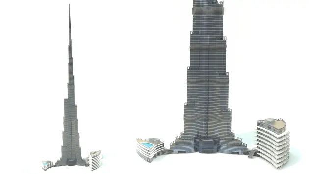 Burj Khalifa Is Nude Videos - 3D Model: Landmarks - Burj Khalifa (teacher made) - Twinkl
