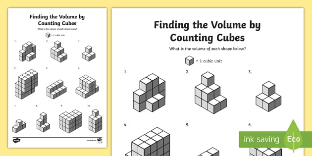 find the volume of shapes volume worksheet teacher made