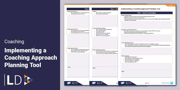 Implementing a Coaching Approach Planning Tool - Twinkl