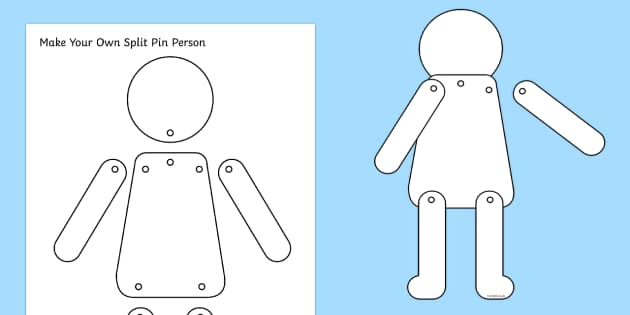 Blank Split Pin Person Art And Craft Resources Twinkl