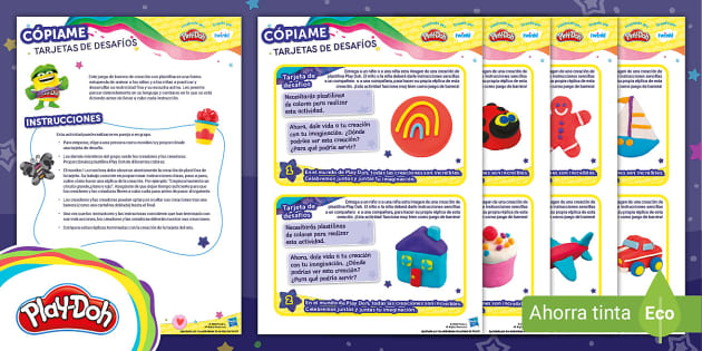 FREE! - Tarjetas de desafío plastilina Play-Doh - Twinkl Colombia