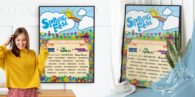 Spring Fest 20th March - 21st June Music Festival Poster