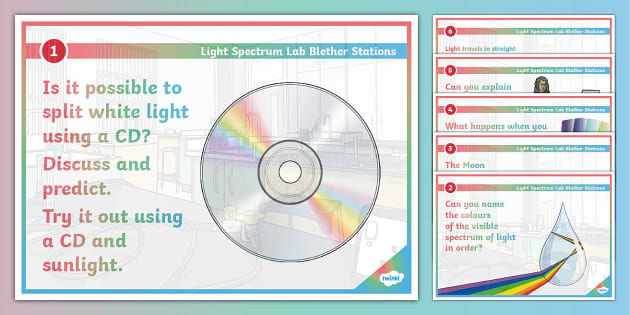 Light Spectrum Lab Blether Stations (Teacher-Made) - Twinkl