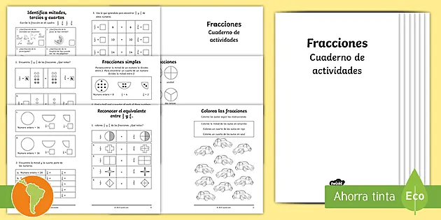 Simplificar fracciones activity for 5to