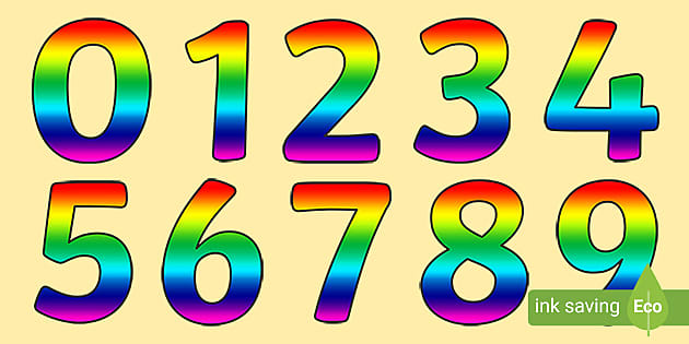 Free 👉 Rainbow Alphabet Display Numbers Teacher Made