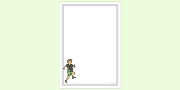 FREE! - Simple Blank Jogging Page Border | Page Borders | Twinkl