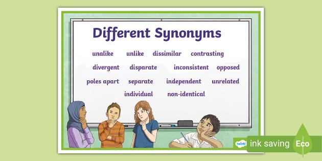 Different Synonyms Word Mat (Teacher-Made) - Twinkl