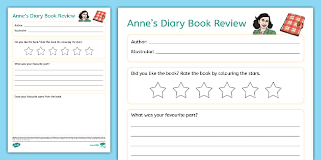 Anne Frank's Diary Book Review (teacher made) - Twinkl