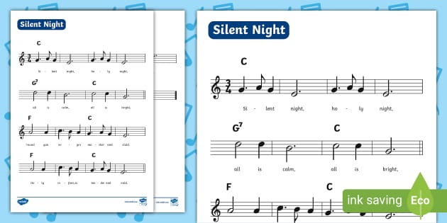 FREE! - Silent Night Piano Sheet Music (teacher made)