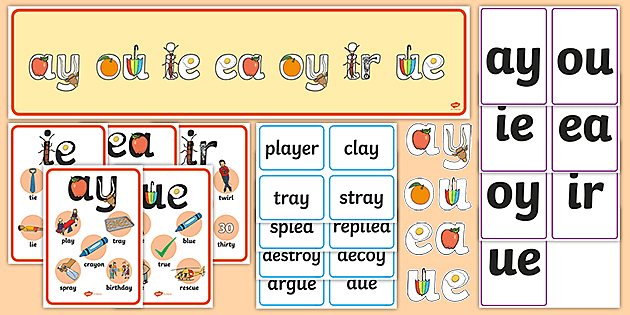 Ay Ou Ie Ea Oy Ir Phonics Display Pack Teacher Made