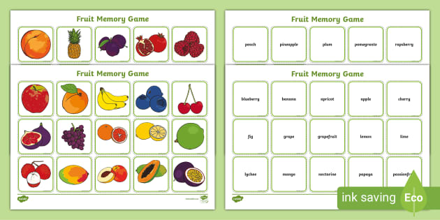 🕹️ Play Fruit Memory Game Memory: Free Online Fruits Memory Card Pair  Matching Video Game for Kids & Adults