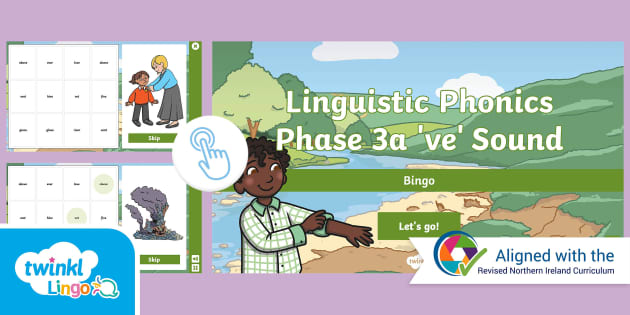 Linguistic Phonics Phase 3a 've' Sound Bingo Game - Twinkl