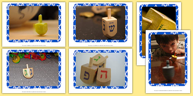 Jogo de Dreidel de Hanucá (Teacher-Made) - Twinkl