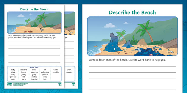 example of descriptive writing about the beach
