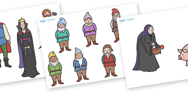 Snow White And The Seven Dwarfs Story Cut Outs