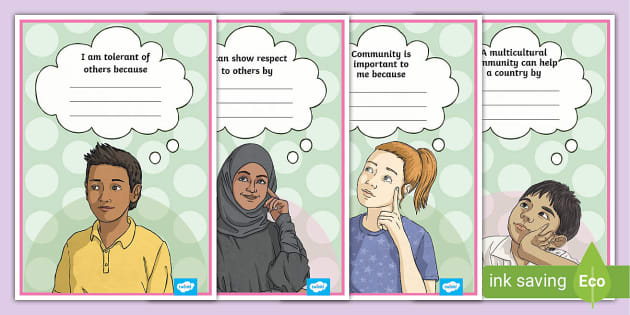 Tolerance and Respect Thought Bubble Display Posters