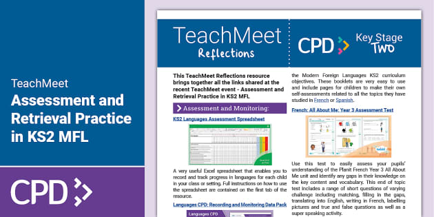 FREE! - TeachMeet Reflections - Assessment and Retrieval Practice in ...