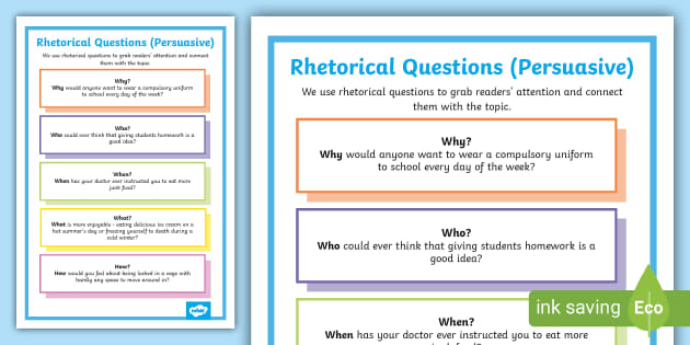 can you use rhetorical questions in persuasive essays