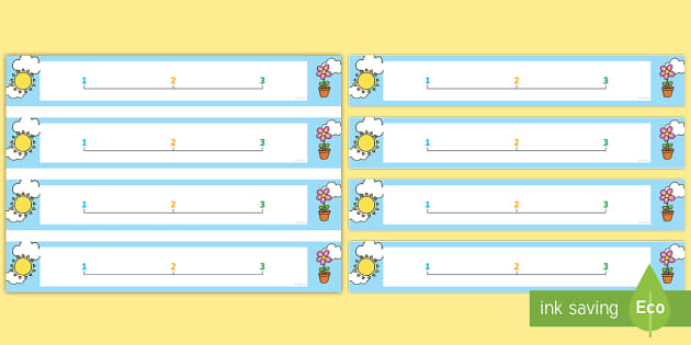 1 - 3 Number Line (professor feito) - Twinkl