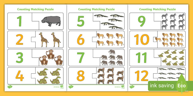 Animal Counting Puzzle Animal Counting Puzzle