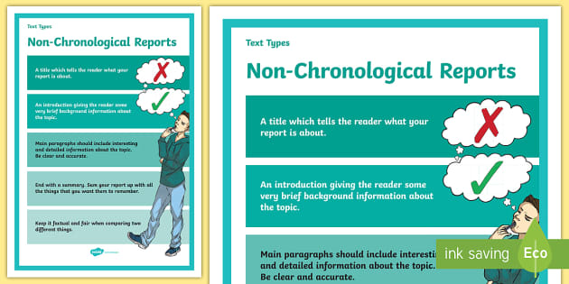 Text Types Guide Non Chronological Report Display Poster