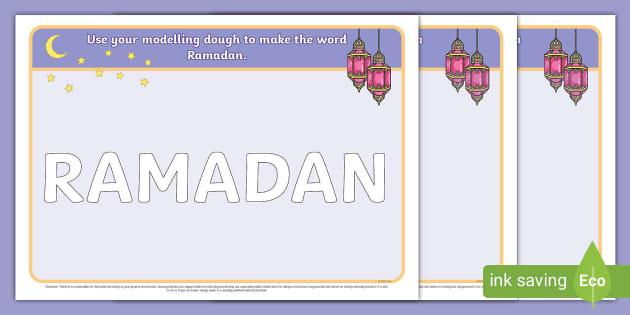 Ramadan Modelling Dough Mats (teacher made) - Twinkl